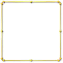 Gold Frame – Elegant gold  Border on a transparent background. PNG, 300 DPI