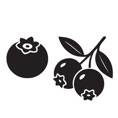 Fruit silhouette vector on white background