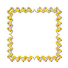 Gold Frame – Elegant gold  Border on a white background. JPG, 300 DPI