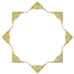 Gold Frame – Elegant gold  Border on a white background. JPG, 300 DPI