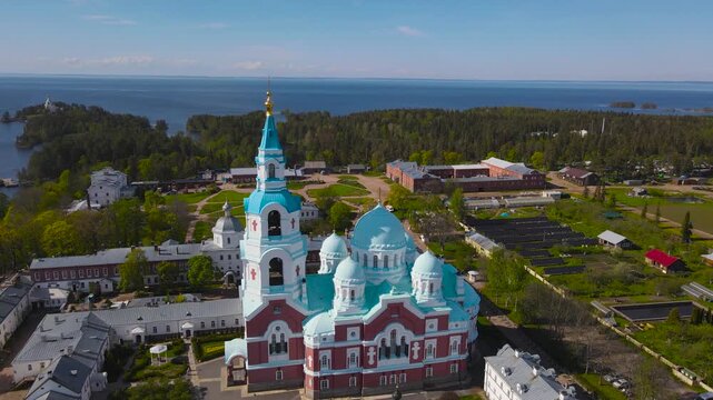 Spaso-Preobrazhensky Monastery. Valaam Island. Lake Ladoga. Russia.