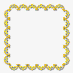 Gold Frame – Elegant gold  Border on a white background. JPG, 300 DPI