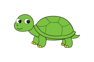 Fototapeta premium Tortoise Illustration on White Background
