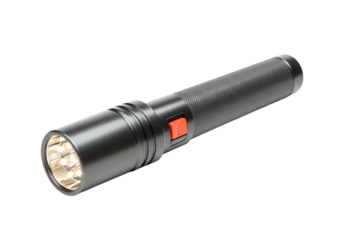 Powerful LED Flashlight Bright Illumination for Any Situation isolated on transparent background