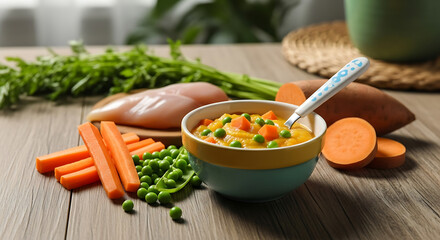 Creative Baby Food Purees from Fresh Chicken

