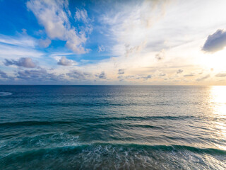 Nature light sunset or sunrise sky colorful sky with amazing clouds in sunset sky landscape light cloud background