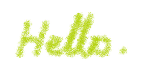 Hello glows with a fuzzy vibrant energy against the darkness a spark of warmth digital on black