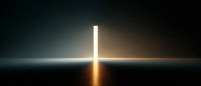 Keyspace Aurora &ndash; Cryptography as Skyfield with Luminous Portal Horizon. AI generative