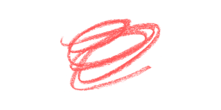 A whimsical coral scribble dancing against the void expressing joyful chaos on a stark black canvas