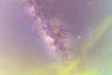 The Milky way and stars in the night sky
