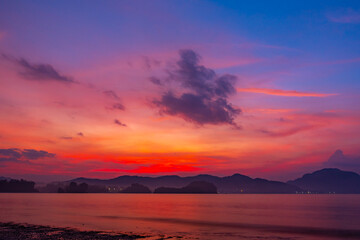 Nature light sunset or sunrise sky colorful sky with amazing clouds in sunset sky landscape light cloud background