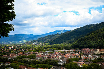 Top view of Freiburg in Germany