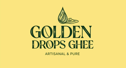 Golden Drops Ghee Artisanal and Pure Logo.