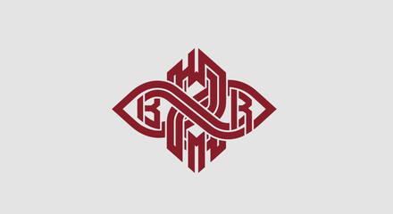 Intricate Red Knotwork Design on a Light Background.