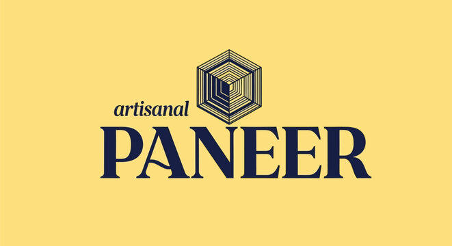 Artisanal Paneer Logo with Geometric Design.