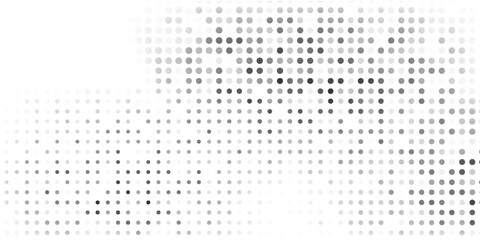 Abstract mesh halftone gradient texture. Vanishing polka dot background. Repeating dots design
