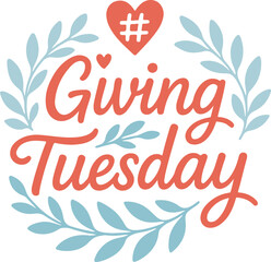 Giving Tuesday Heartfelt Charity Event Illustration