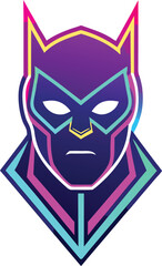 Transparent neon superhero mask