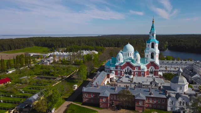 Spaso-Preobrazhensky Monastery. Valaam Island. Lake Ladoga. Russia.