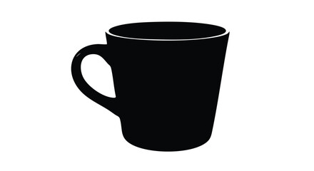 Sleek black coffee mug for creative branding and modern minimalist design projects and stylish beverage mockups