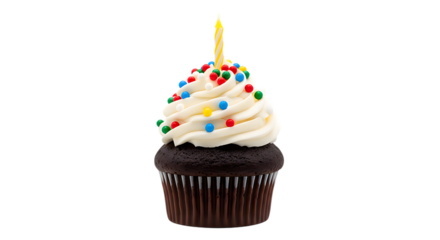 High-Resolution Chocolate Cupcake for Visual Appeal on transparent background