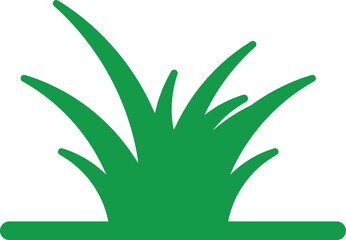 Green Grass Clump Icon on White Background Keywords: grass, green, clump, icon, symbol, nature, plant