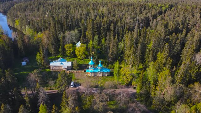 Gethsemane hermitage.  Valaam Island. Lake Ladoga. Russia.