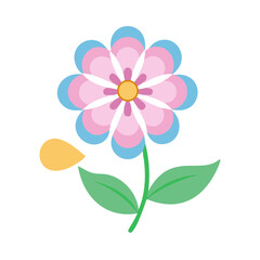 Fototapeta premium Flower clipart, flower illustration, vector illustration of a flower, vector illustration of an abstract flower, abstract flower background, vector illustration of a flower.