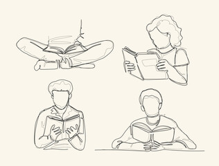 continuous one line art drawing. Sad in problem, anxiety and stress,  Mental health disorder, depression, tired.