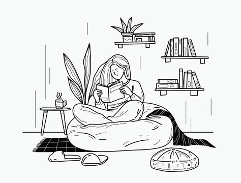 continuous one line art drawing. Sad in problem, anxiety and stress,  Mental health disorder, depression, tired.