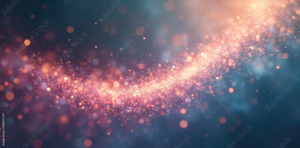 Sticker a gentle breeze swirls ethereal particles, creating a luminous, celestial effect reminiscent of an a