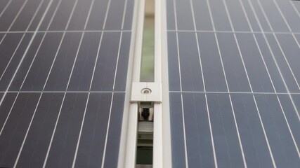 Aluminuim solar mounting holder on rooftop.