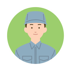 作業員の正面イラスト
