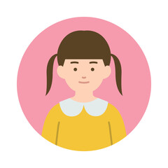 女の子の正面イラスト