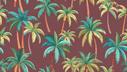 Tropical palm trees pattern