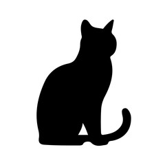 black cat silhouette illustration