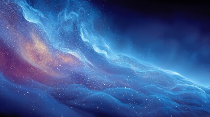 Cosmic dreamscape, stunning nebula wallpaper with blue, purple, and glimmering stars