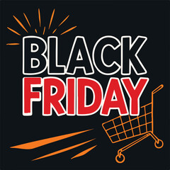 Black Friday E-commerce Banner, poster Design for Online Shopping Promotion