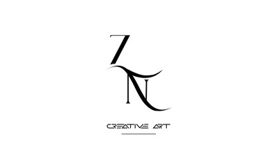 NZ, ZN, N, Z abstract letters logo monogram
