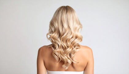 Obraz premium Woman's blonde curly hair