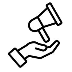 Megaphone  Icon Element For Design	