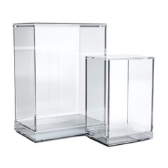  Clear plastic display cases, isolated [Transparent Background PNG].