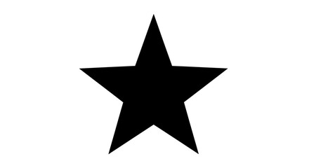 Simple black star graphic design element.