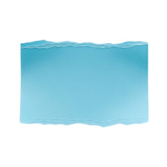Abstract aquamarine blue torn paper edge texture background wallpaper design element graphic on transparent background