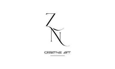 NZ, ZN, N, Z abstract letters logo monogram