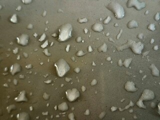 Raindrops on a Gray Background