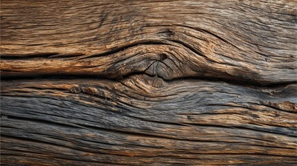 Close-up view of weathered wood, showcasing intricate grain patterns and textures