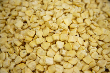 Mexican corn kernels at a stall in the San Juan market in Mexico City.