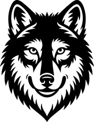 wolf head  silhouette vector illustration
