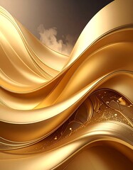 A sophisticated design featuring flowing, golden curves, showcasing a luxurious and elegant aesthetic.